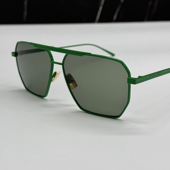 NEW BOTTEGA VENETA BV1012S 006 UNISEX GREEN AVIATOR BOTTEGA VENETA SUNGLASSES main image 9